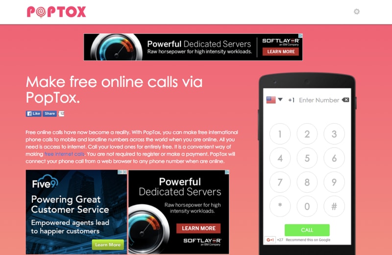 Free calls from UK